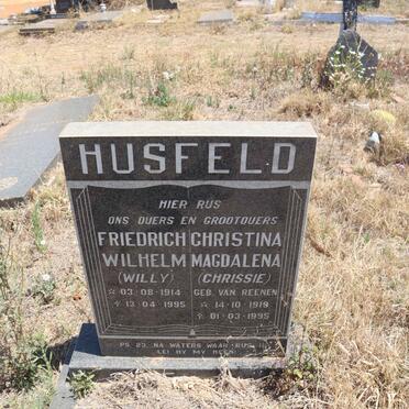 HUSFELD Friedrich Wilhelm 1914-1995 & Christina Magdalena 1919-1995 