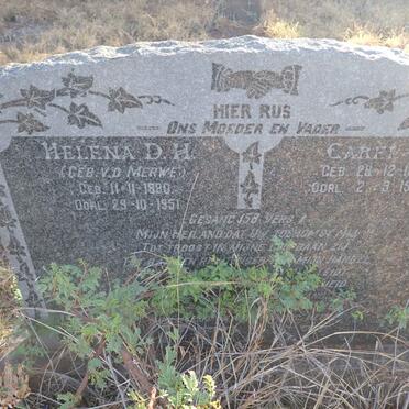 HERBST Carel J. 1875-1960 & Helena D.H. V.D. MERWE 1880-1951