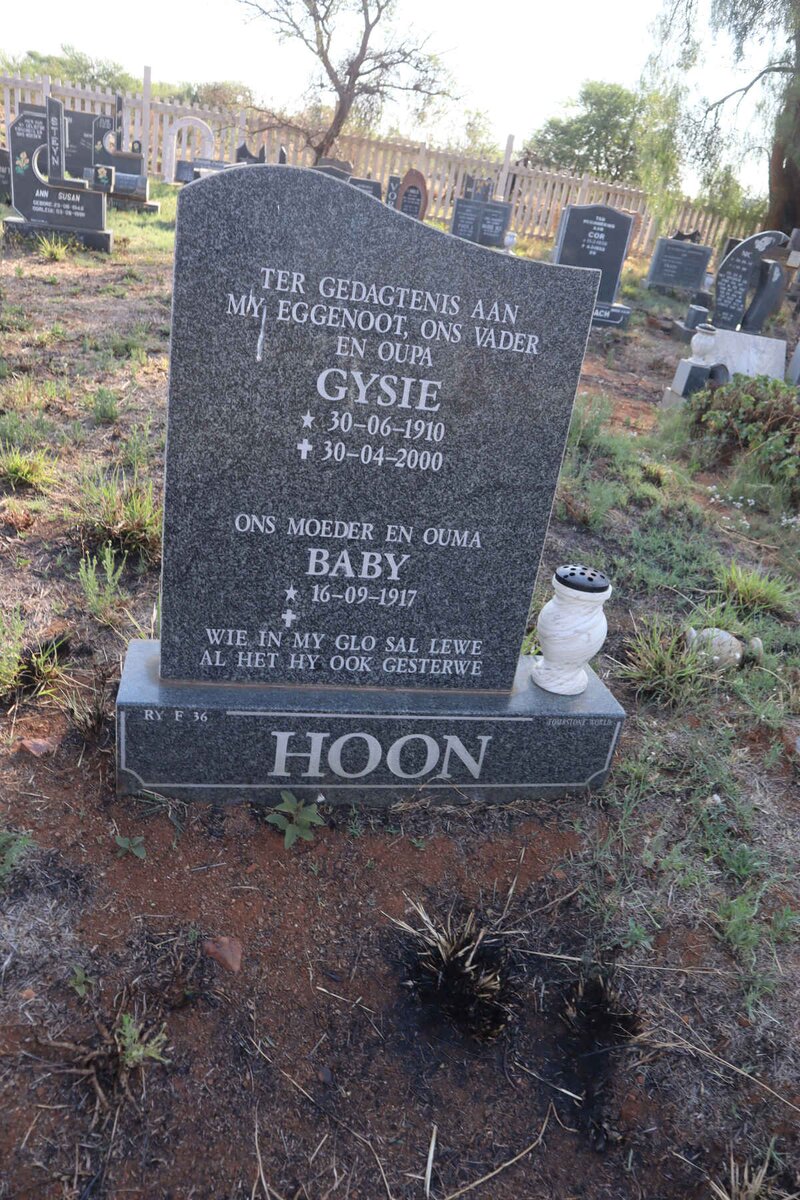 HOON Gysie 1910-2000 & Baby 1917-
