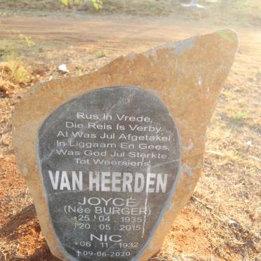 HEERDEN Nic, van 1932-2020 & Joyce BURGER 1935-2015