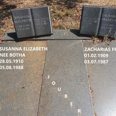 JOUBERT Zacharias Francois 1909-1987 & Susanna Elizabeth nee BOTHA 1910-1988