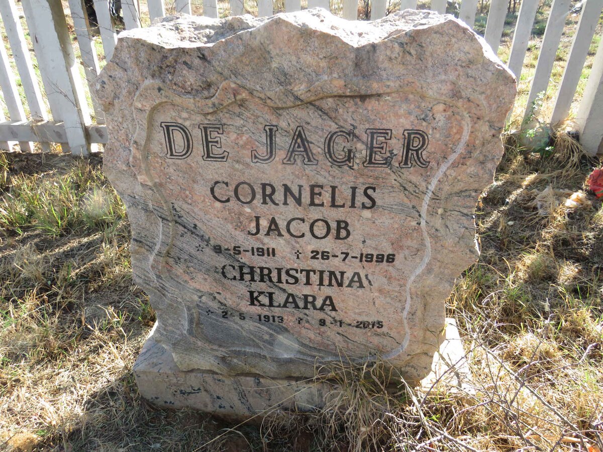 JAGER Cornelis Jacob, de 1911-1996 & Christina Klara 1913-2015