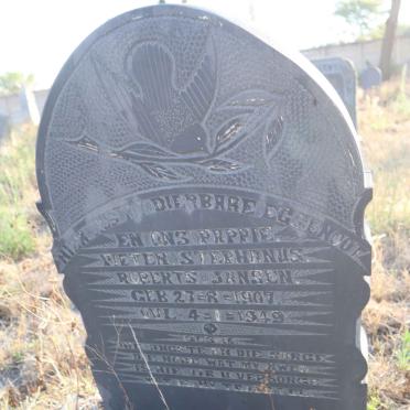 JANSEN Pieter Stephanus Roberts 1907-1949