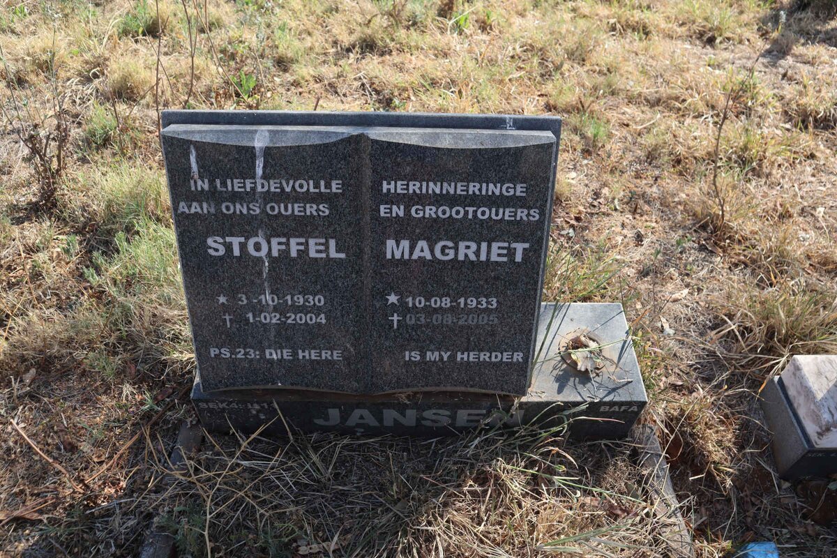 JANSEN Stoffel 1930-2004 & Magriet 1933-2005