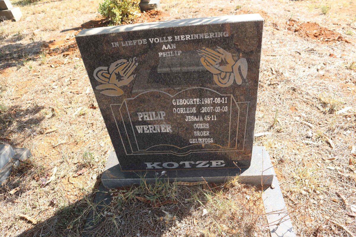 KOTZE Philip Werner 1987-2007