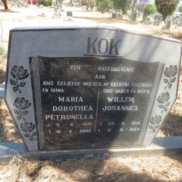 KOK Willem Johannes 1914-1994 & Maria Dorothea Petronella 1916-2005
