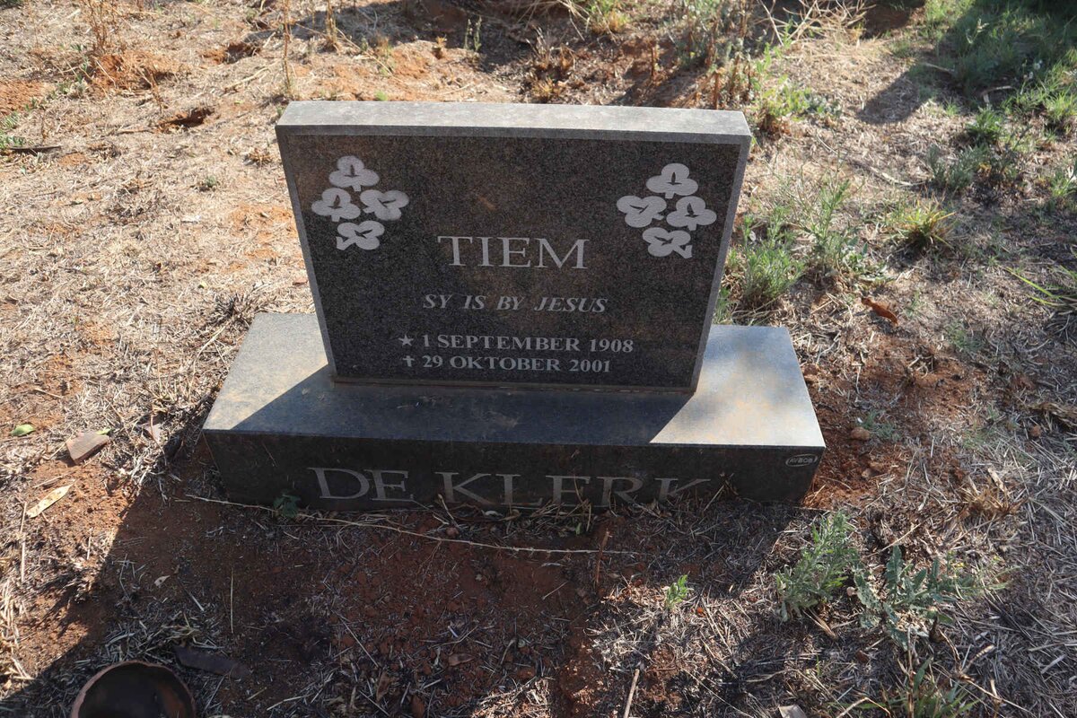 KLERK Tiem, de 1908-2001