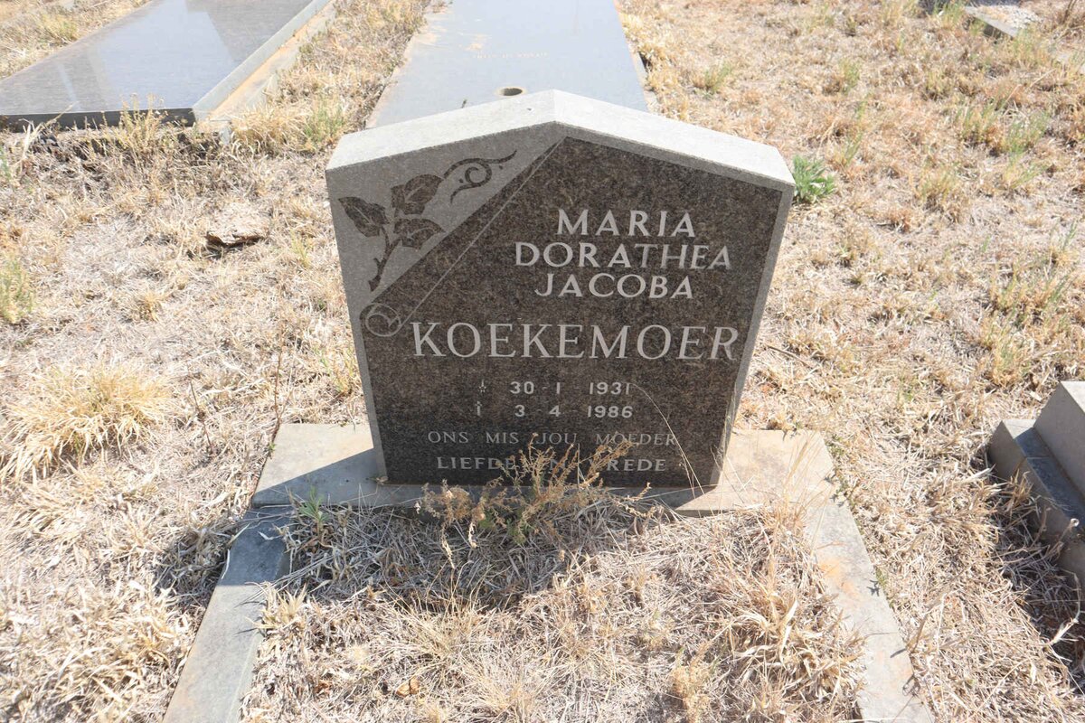 KOEKEMOER Maria Dorathea Jacoba 1931-1986
