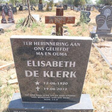 KLERK Elisabeth, de 1920-2012