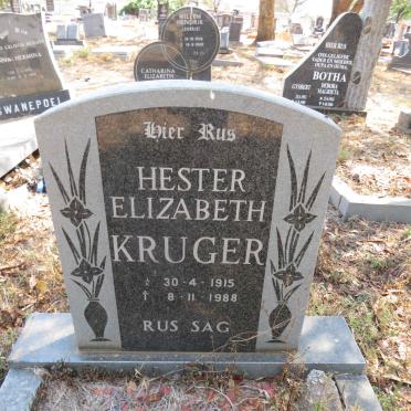 KRUGER Hester Elizabeth 1915-1988