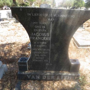 LITH Jacobus Francois, van der 1911-1993