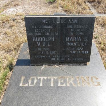 LOTTERING Rudolph V.D.L. 1918-1987 & Maria S. 1922-1999