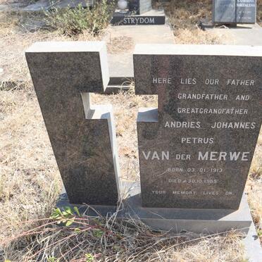 MERWE Andries Johannes Petrus, van der 1913-1985