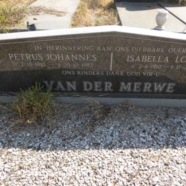 MERWE Petrus Johannes, van der 1910-1993 & Isabella Louisa 1910-1990