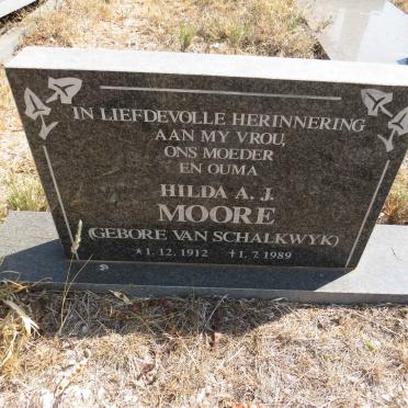 MOORE Hilda A.J. nee VAN SCHALKWYK 1912-1989