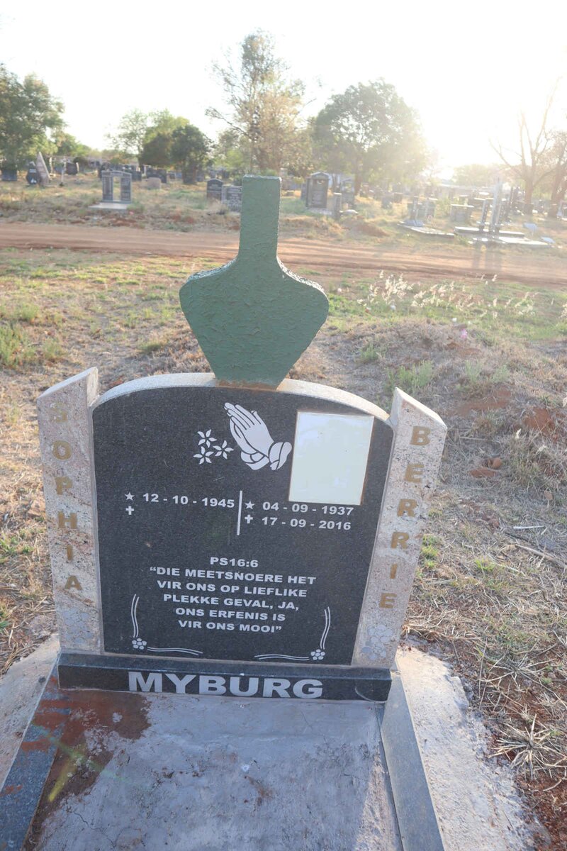 MYBURG Berrie 1937-2016 & Sophia 1945-