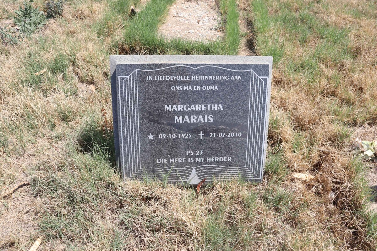 MARAIS Margaretha 1925-2010