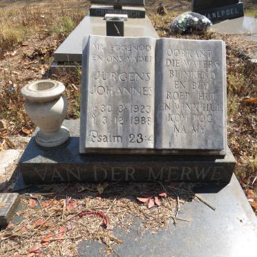 MERWE Jurgens Johannes, van der 1923-1988