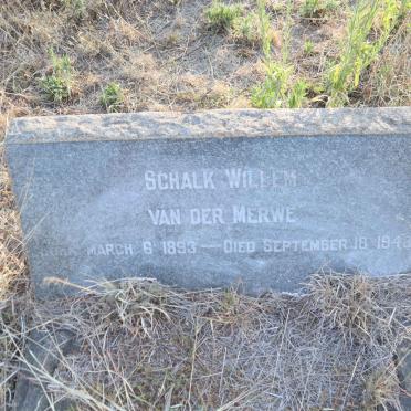 MERWE Schalk Willem, van der 1893-1948