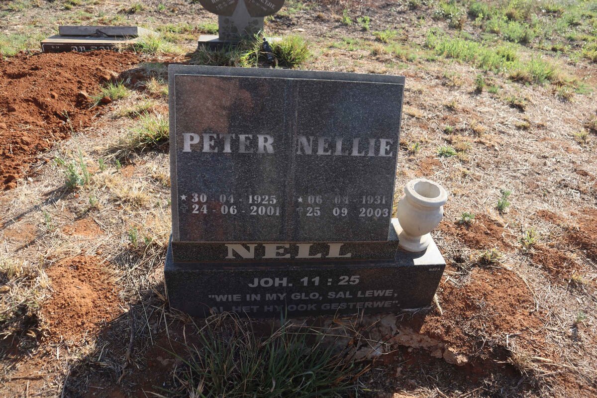 NELL Peter 1925-2001 & Nellie 1931-2003