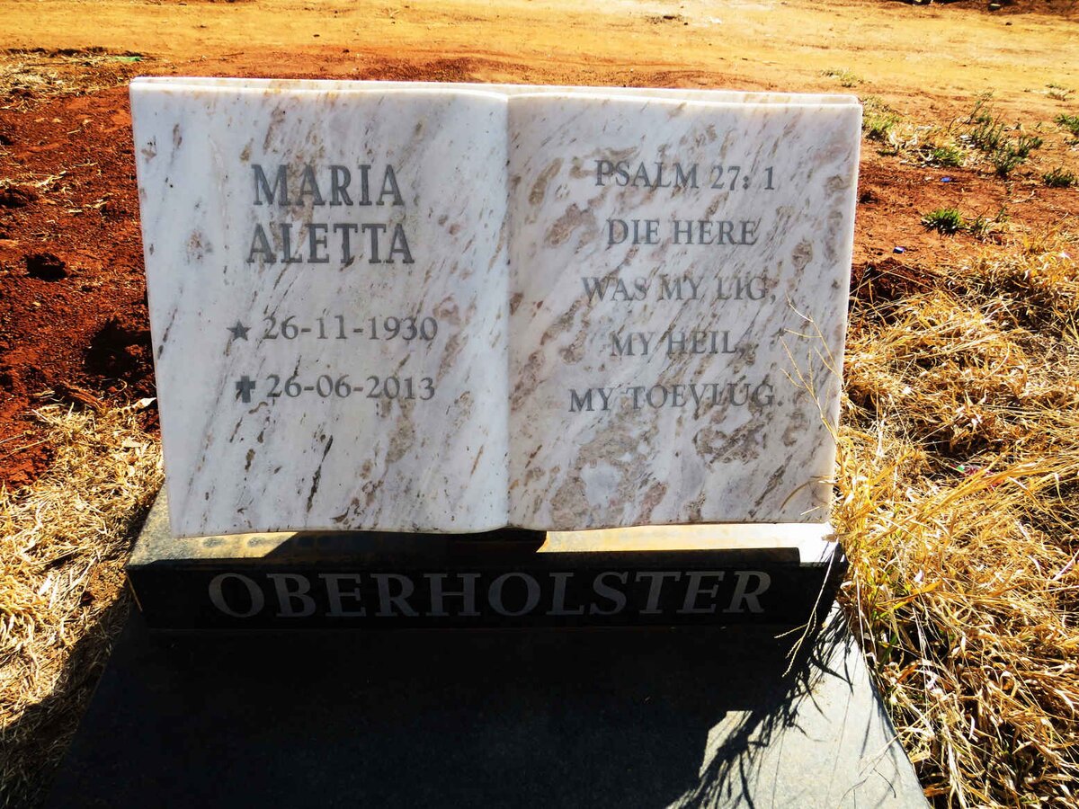 OBERHOLSTER Maria Aletta 1930-2013