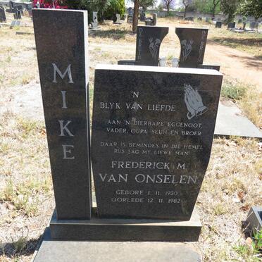 ONSELEN Frederick M., van 1930-1982