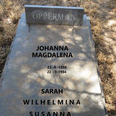 OPPERMAN Johanna Magdalena 1898-1984 :: OPPERMAN Sarah Wilhelmina Sussana 1921-1997_1