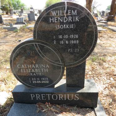 PRETORIUS Willem Hendrik 1928-1989 & Catharina Elizabeth 1929-2022