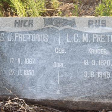 PRETORIUS S.J. 1867-1950 & L.G.M. KRUGER 1870-1949