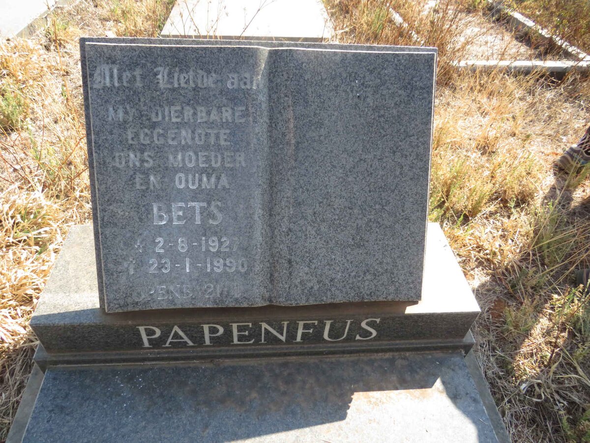 PAPENFUS Bets 1927-1990