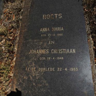 ROETS Anna Maria 1902-1985 :: ROETS Johannes Christiaan 1948-1985
