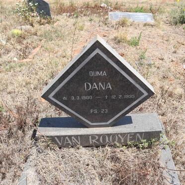 ROOYEN Dana, van 1900-1995