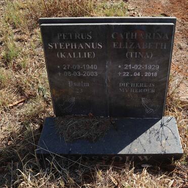 ROSSOUW Petrus Stephanus 1940-2003 & Catharina Elizabeth 1929-2018 