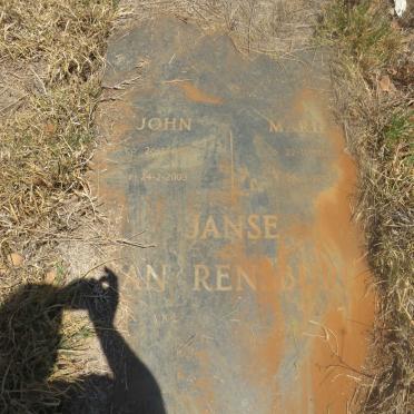 RENSBURG John, Janse van 1910-2003 & Marie 1916-1993