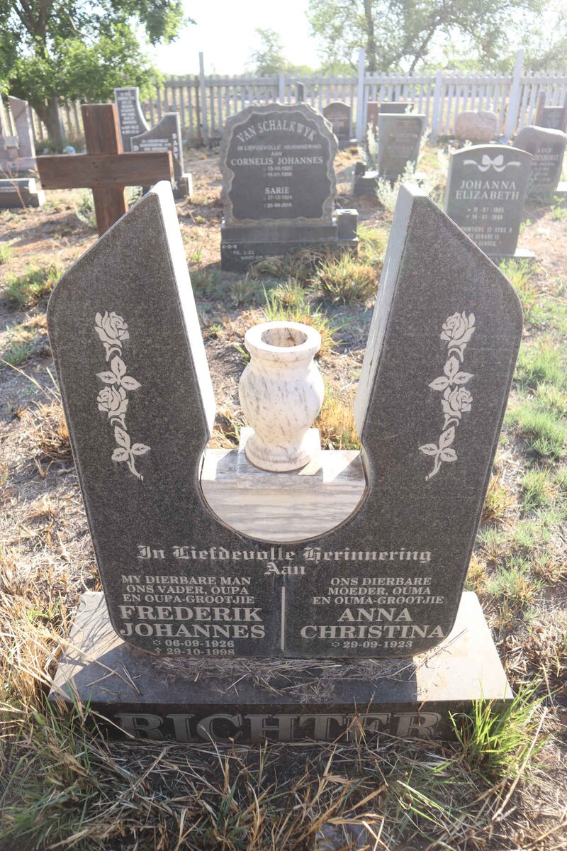 RICHTER Frederik Johannes 1926-1998 &  Anna Christina 1923-