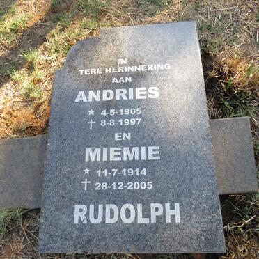 RUDOLPH  Andries 1905-1997 & Miemie 1914-2005