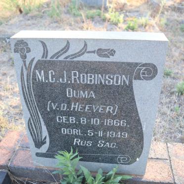 ROBINSON M.C.J. nee V.D. HEEVER 1866-1949