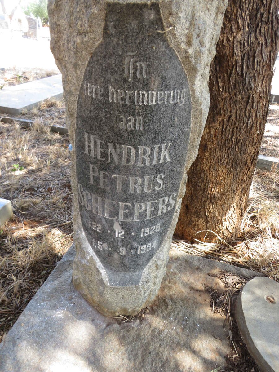 SCHEEPERS Hendrik Petrus 1928-1984