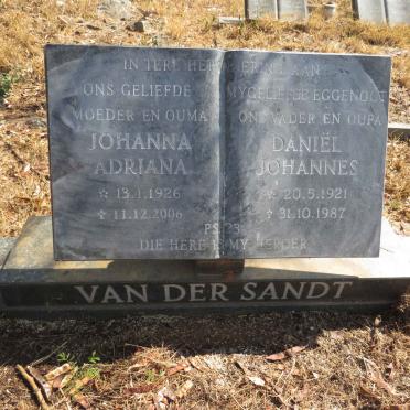 SANDT Daniel Johannes, van der 1921-1987 & Johanna Adriana 1926-2006