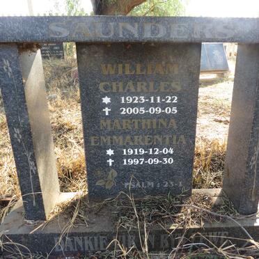 SAUNDERS Willliam Charles 1923-2005 & Marthina Emmarentia 1919-1997