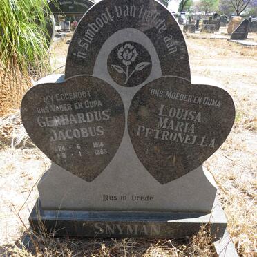 SNYMAN Gerhardus Jacobus 1914-1985 & Louisa Maria Petronella