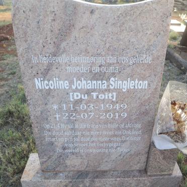 SINGLETON Nicoline Johanna nee DU TOIT 1949-2019