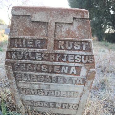 STADEN Fransiena Eliesabetha, van 1920-