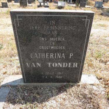 TONDER Catherina P., van 1912-1988