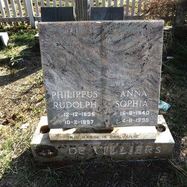 VILLIERS Philippus Rudolph, de 1935-1997 & Anna Sophia 1940-1998