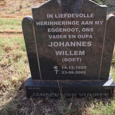 VUUREN Johannes Willem, Jansen van 1925-2002