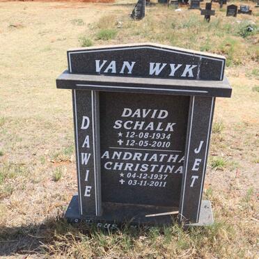 WYK David Schalk, van 1934-2010 & Andriatha Christina 1937-2011