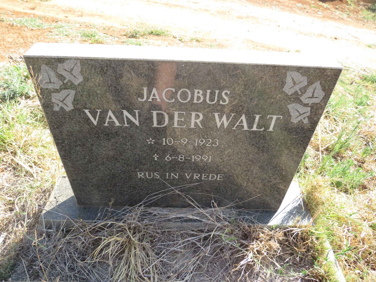 WALT Jacobus, van der 1923-1991