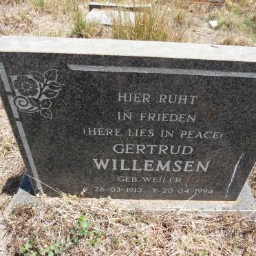 WILLEMSEN Gertrude nee WEILER 1913-1994