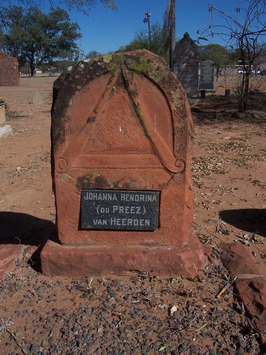HEERDEN Johanna Hendrina, van nee DU PREEZ